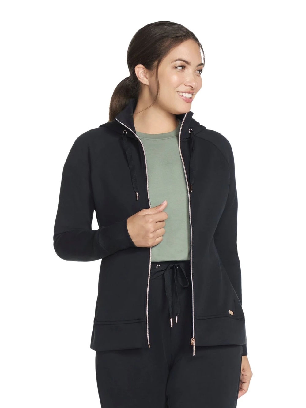 Skechers Women's Black Hooded Pullover Sweatshirt